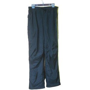Nautica Competition 90's Black with Yellow Stripes Athletic Windpants Size Large
